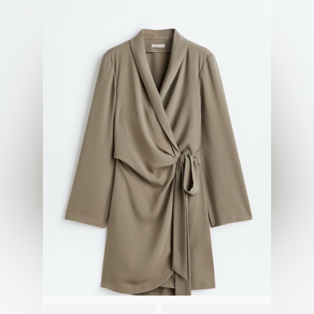 h&m olive dress